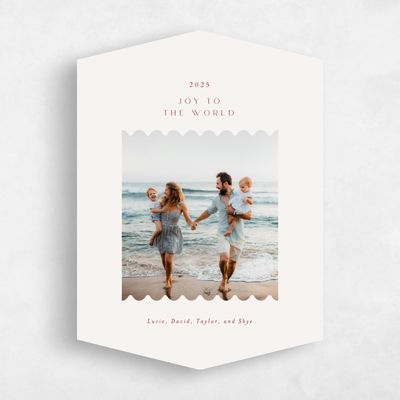 Beige Diamond Holiday Card - Sapporo
