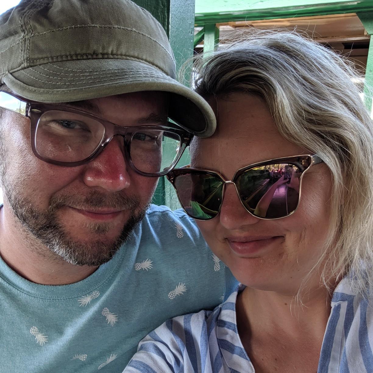 sunburnt, sea sick (Amanda), but so happy!