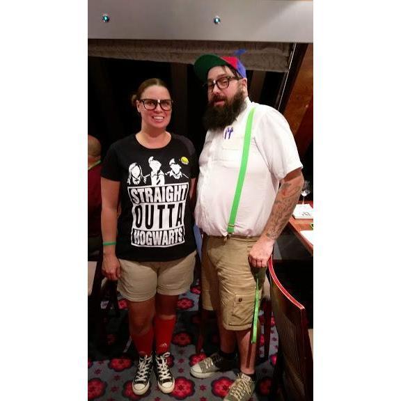 Geek themed knight on the cruise ship