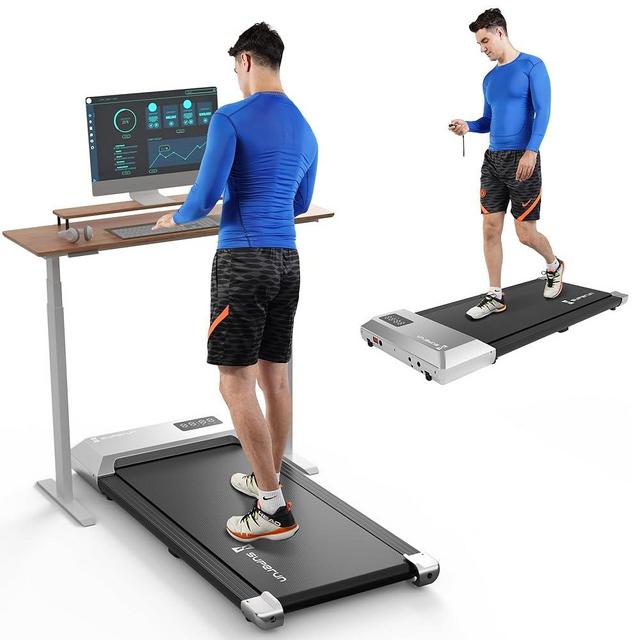 Walking Pad, SupeRun Treadmills for Home/Office 2 in 1 Under Desk Treadmill, Walking Treadmill with Remote Control, Smart Desk Treadmill for Walking Jogging, LED Display, Low Noise