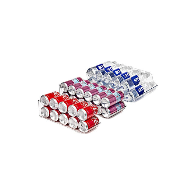 Sorbus Soda Can Organizer Set, Pantry and Kitchen Organizers and Storage 3 Sizes: Standard Cans, Mini Cans, and water Bottle Organizers