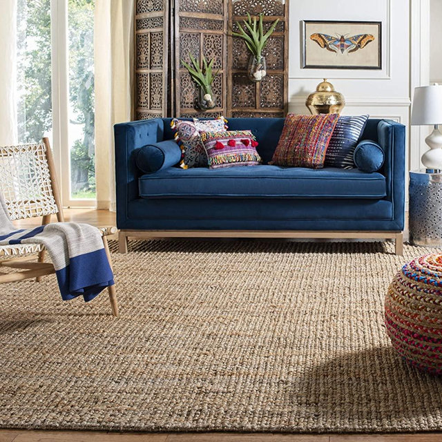 Safavieh Natural Fiber Collection NF447A Hand-woven Chunky Textured Jute Area Rug, 9' x 12'