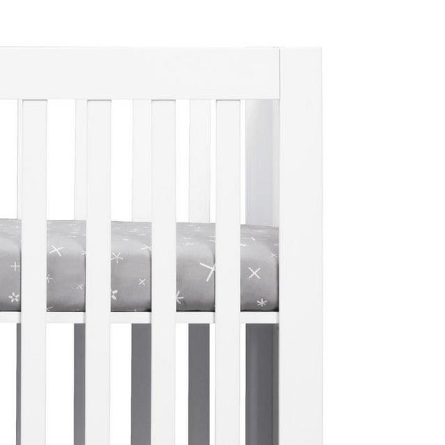 Galactic grey stars fitted mini crib sheet