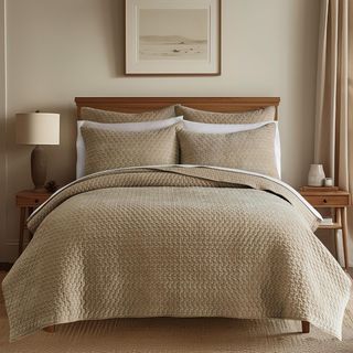 Velvet Stitch 3-Piece Quilt Set