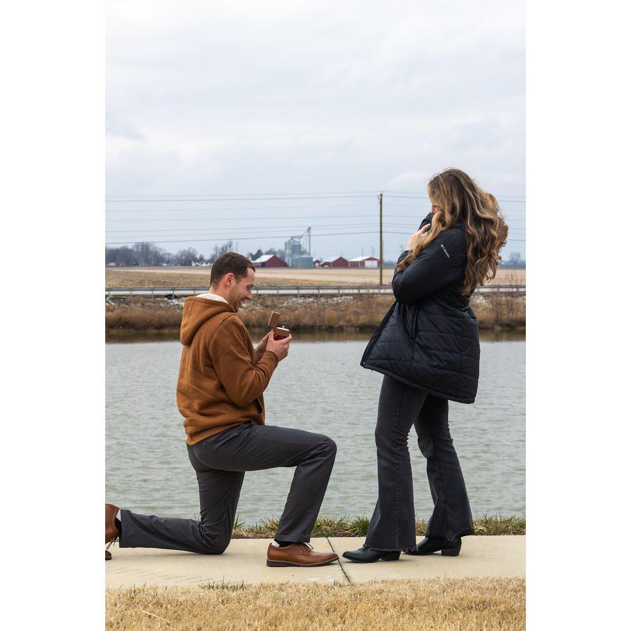 When he popped the question!