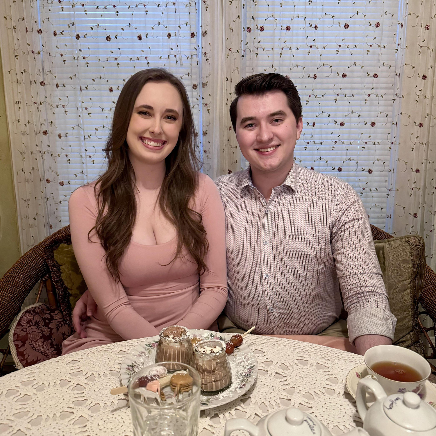 At our favorite tea house for Valentine's day