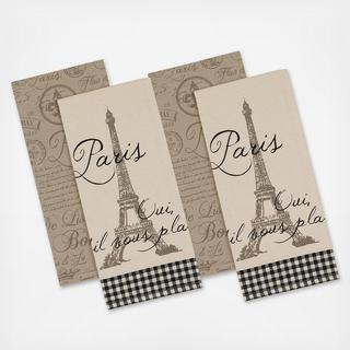 Paris Tea Towel, Set of 4