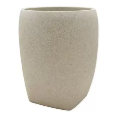 Ivory Stone Wastebasket in Natural