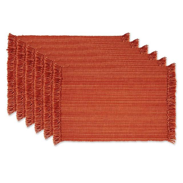 DII Variegated Tabletop Collection, Placemat Set, Spice 6 Count