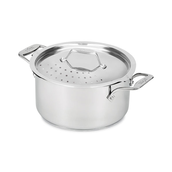 All-Clad Simply Strain Stainless Steel Multipot with Straining Lid 6-Quart