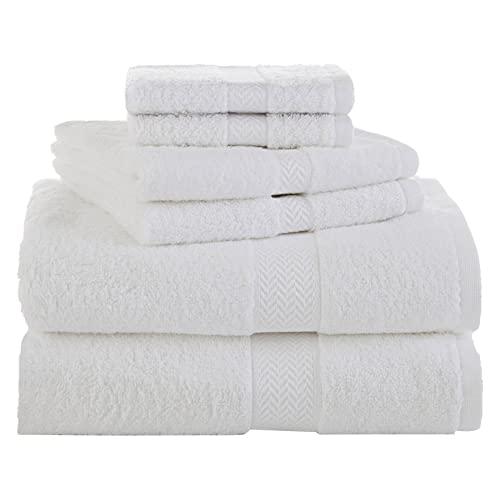Martex Ringspun 6 Piece Towel Set, Optical White