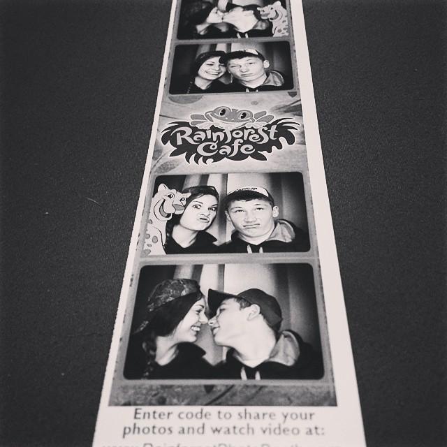 We love photo booths and try to take pictures in one whenever we see one!