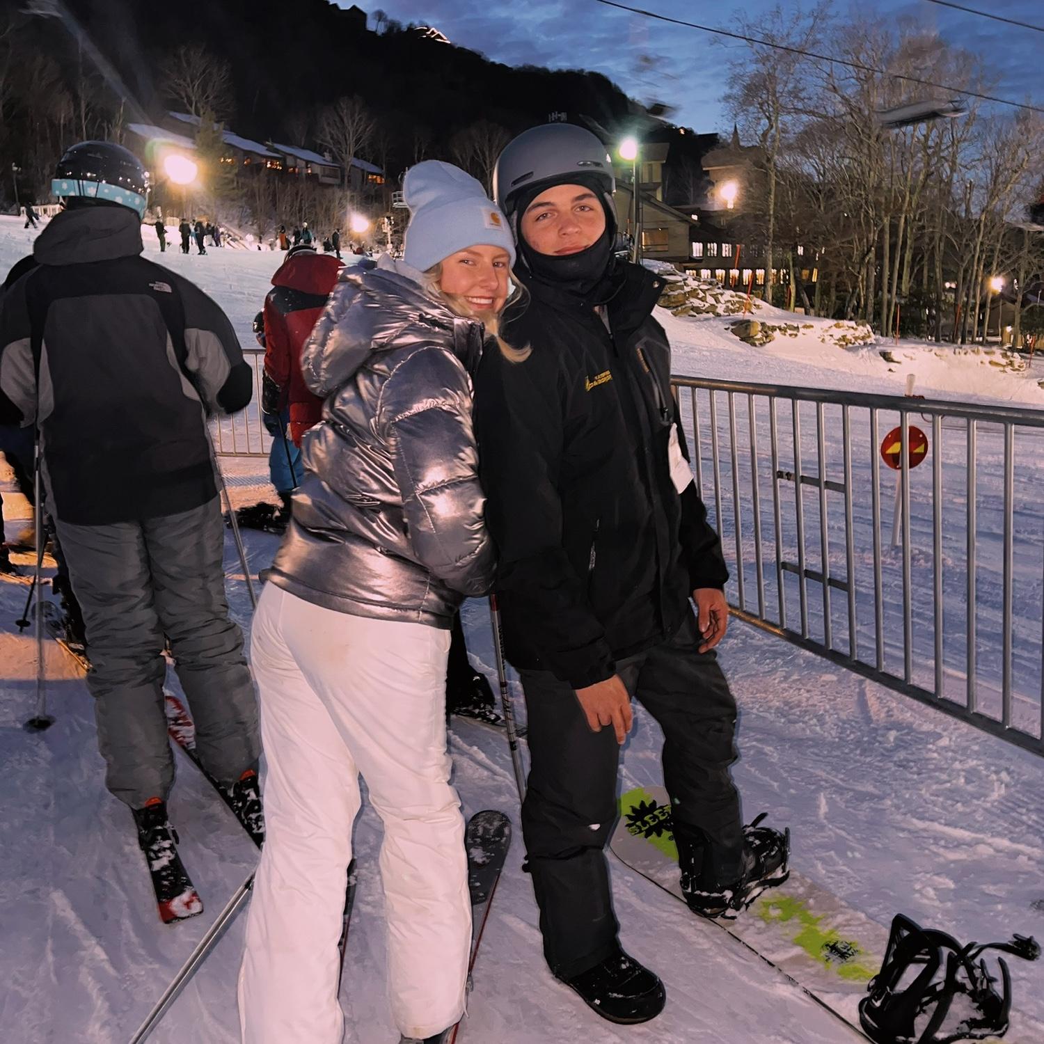 Honorable mention - Hayden taught me how to ski when we were 14! We go every year