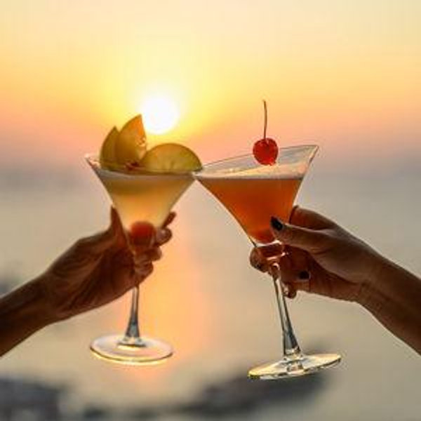 Rooftop Cocktails at Sunset