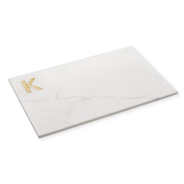 Marble & Brass Monogram Board, K