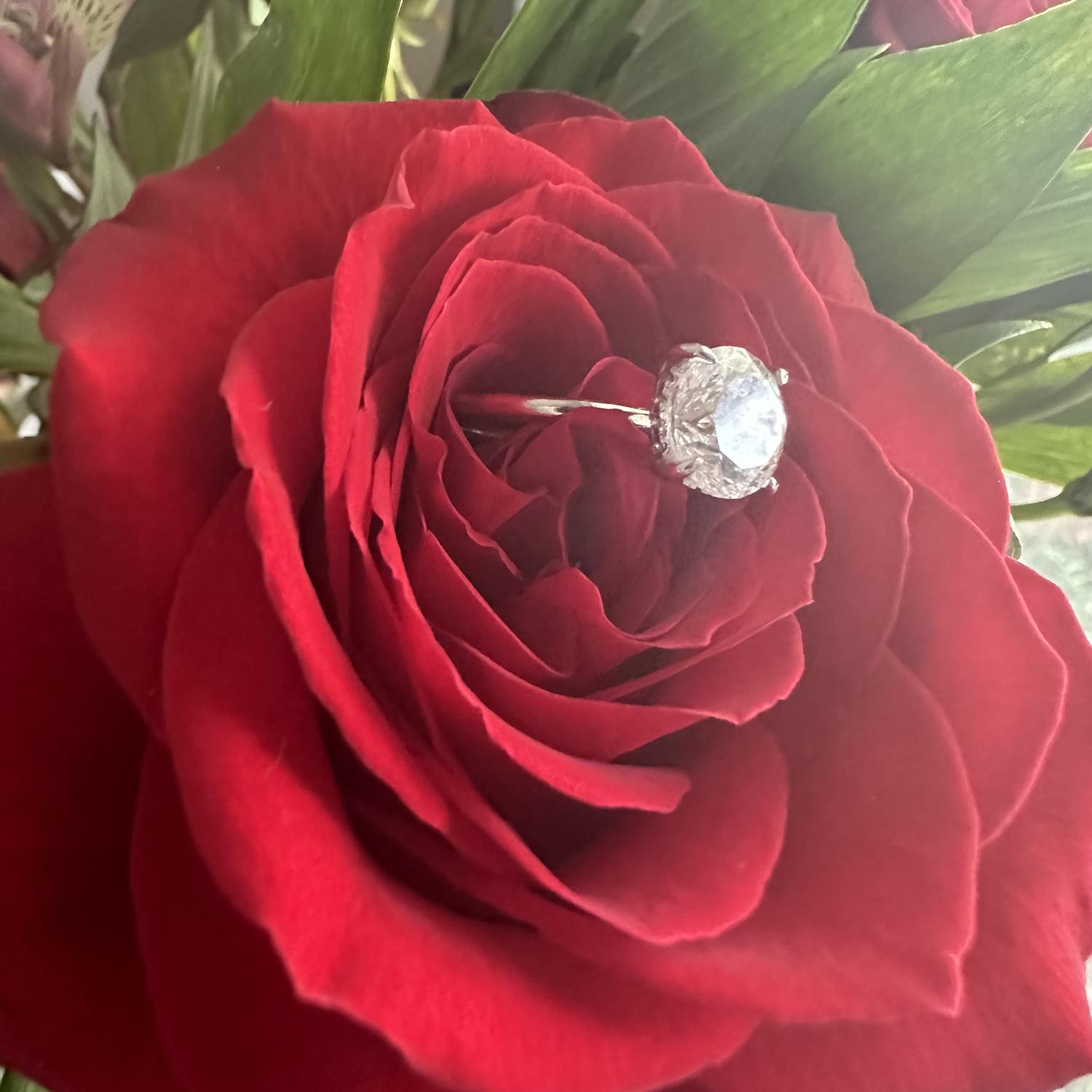 So he picked a beautiful ring and asked for forever!