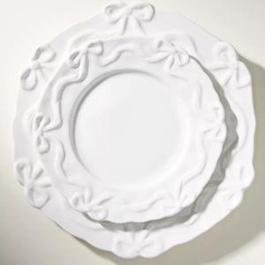 Benedita Bow Stoneware Side Plates, Set of 4