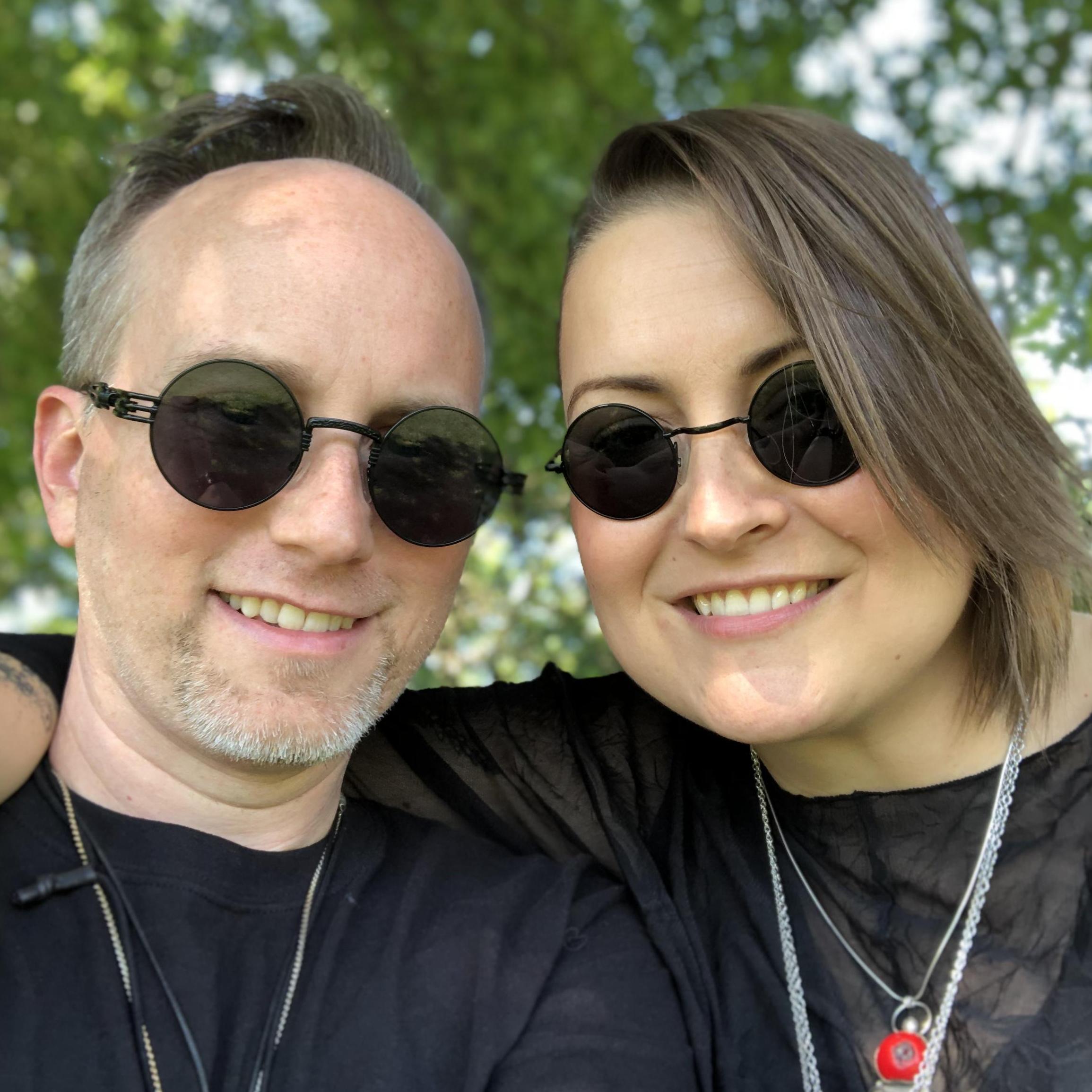 Stopping to enjoy a sunny day under the trees.