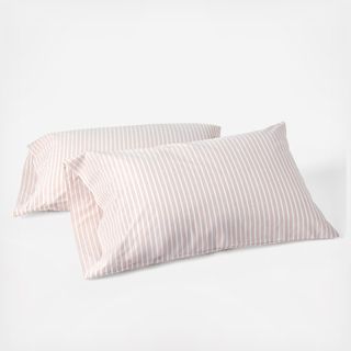 Organic Crinkled Percale Pillowcase, Set of 2