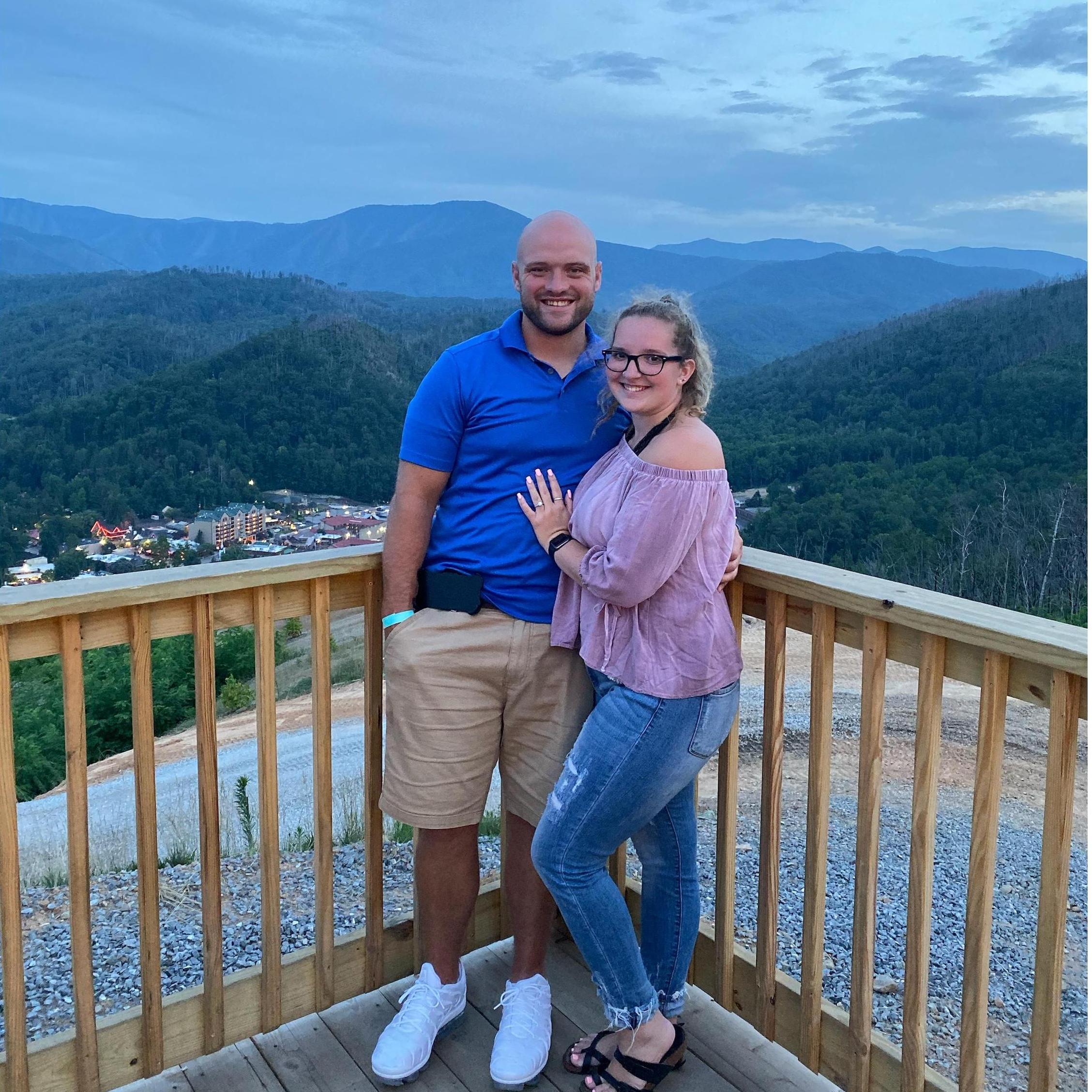 After committing her life to him, they walked across a sky bridge that hung 150 feet in the air!