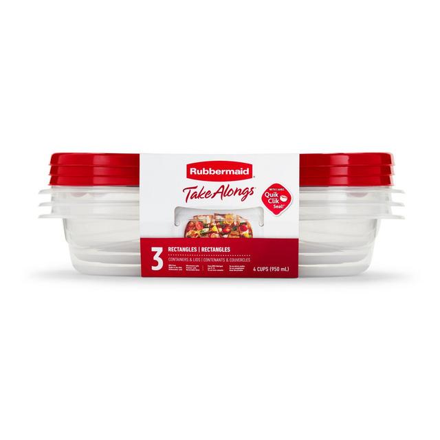 Rubbermaid® TakeAlongs® 3-Count Rectangle Food Containers with Lids