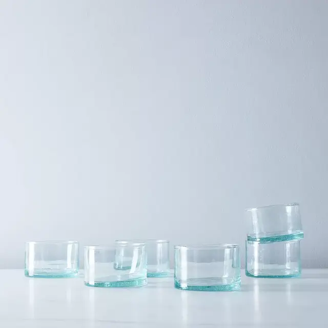 Moroccan Spanish-Style Stemless Wine Glasses (Set of 6)