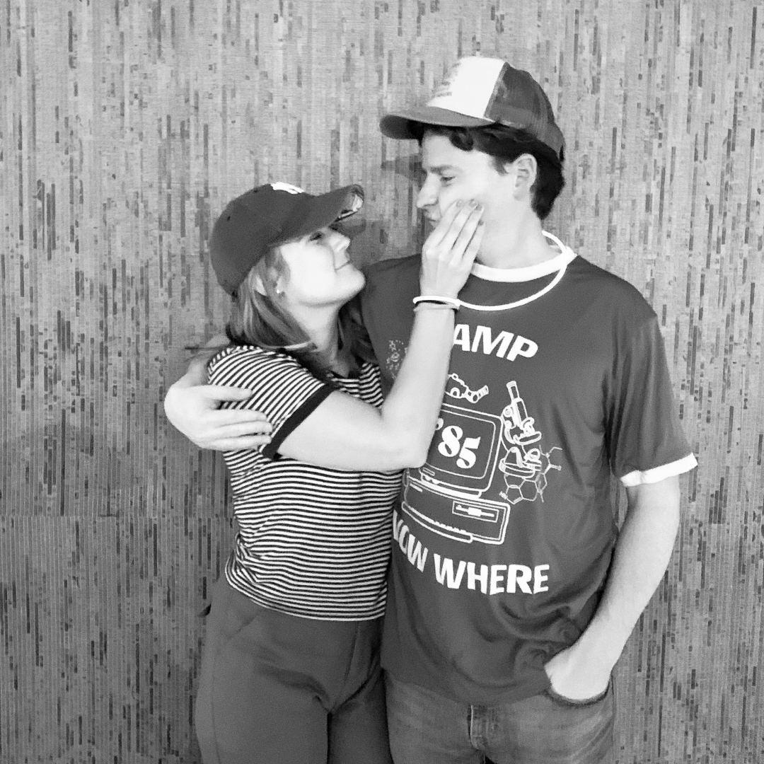 You'll probably see this a lot more at the wedding. It's what we do when we're overcome by the other's cuteness.