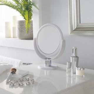 Dual Sided Rubberized Vanity Mirror