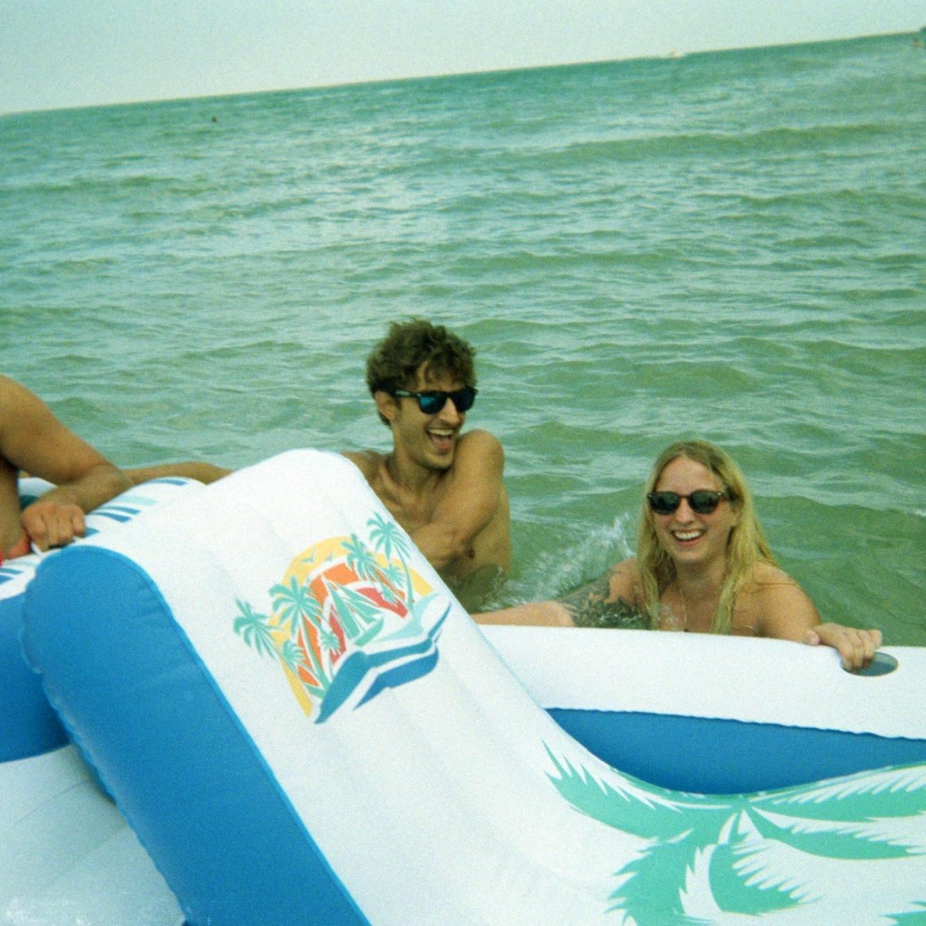 Lake Michigan floating, September 2020