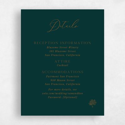 Dark Emerald, Green Wedding Enclosure - Mapleton