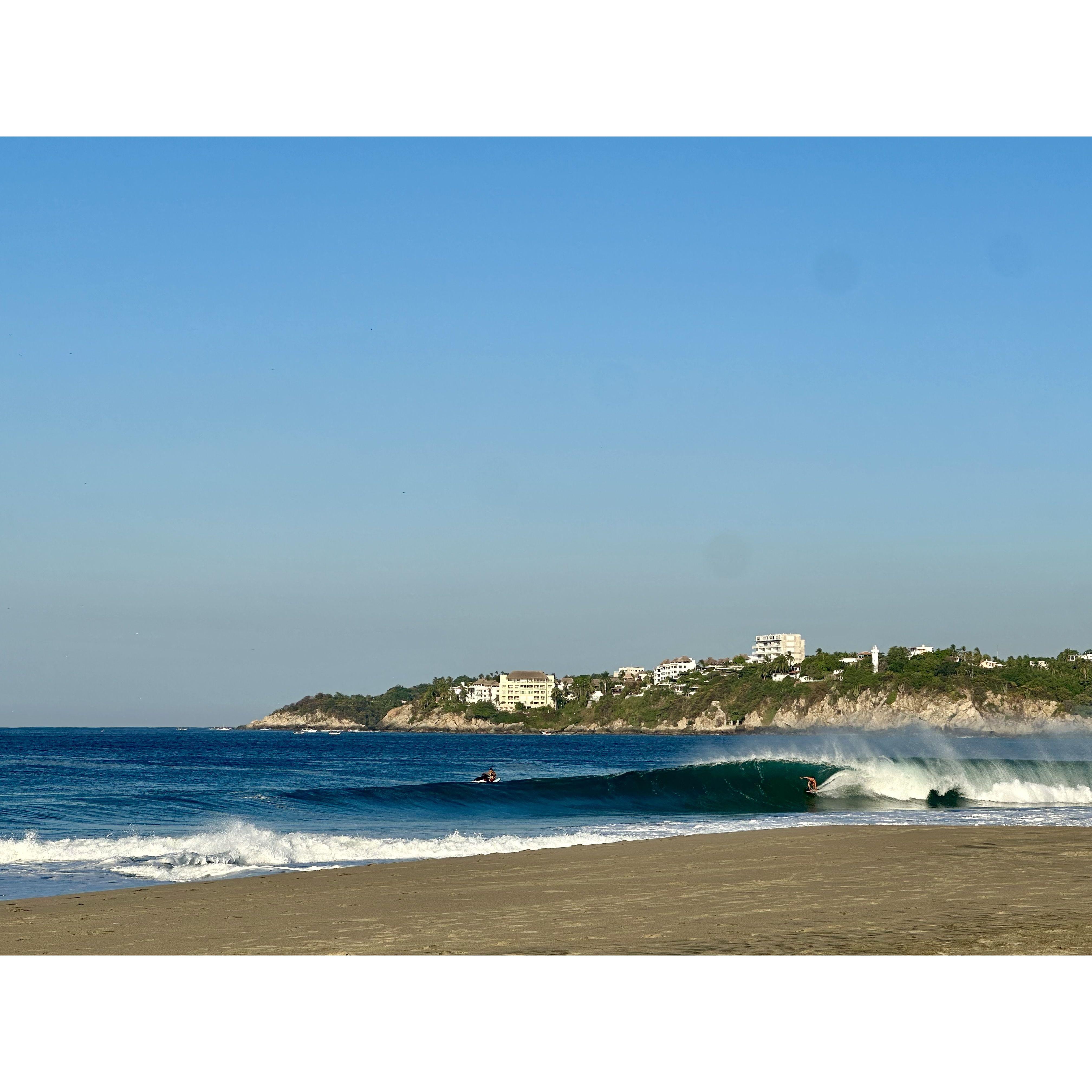 Playa Zicatella on a south swell