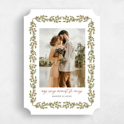 White Ticket Holiday Card - Alpine