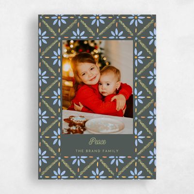 Dark Seaweed, Green Holiday Card - Haverford