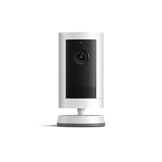 Ring Outdoor Cam Plus, Battery (newest model), Home or business security, Wide-Angle 2K Video with Ring Vision, Low-Light Sight for full-color night vision, Mount-Anywhere Versatility, 4-pack, White