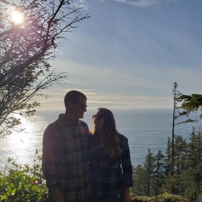 Our first vacation together, to the Oregon Coast.