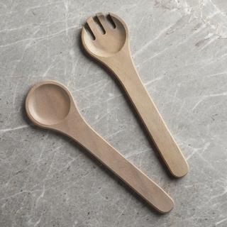 2-Piece Grey Wood Serving Set