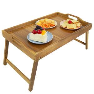Utoplike Acacia Breakfast Tray with Foldable Legs