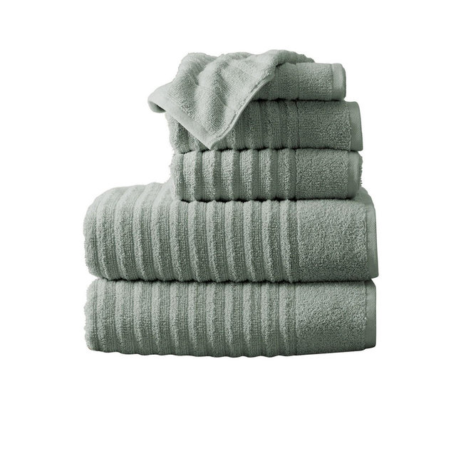 Luxury Cotton Ribbed Texture Towel Set - Great Bay Home .
