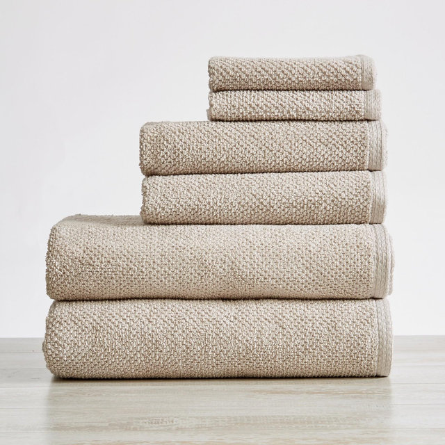 100% Cotton Quick Dry Popcorn Textured Bath Towel Set - Great Bay Home