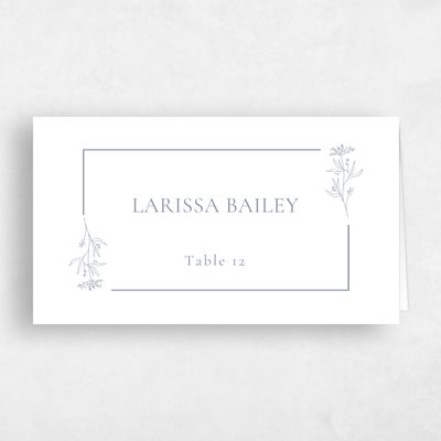 White Wedding Place Card - Brooklea