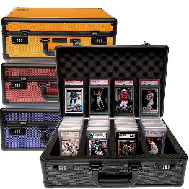 Panopply SLAB ARMOR 160+ 4 Row Psa Graded Card Storage Box Graded Card Case Psa Slab Case for Graded Cards Psa Card Case Baseball Card Cases for Sports Cards Storage Sports Card Case (BLACK)