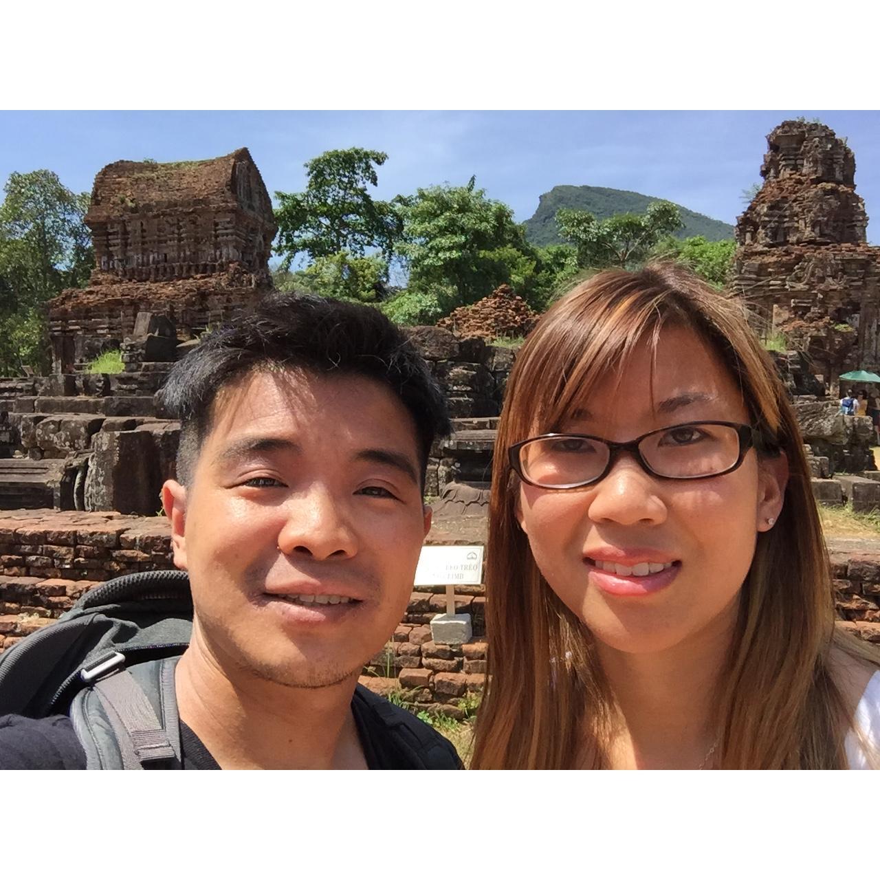 We saw a lot of historical sites in Vietnam including Hue, Vietnam. This area is known as My Son, where a lot of Hindu structures were abandoned. (August 2015)