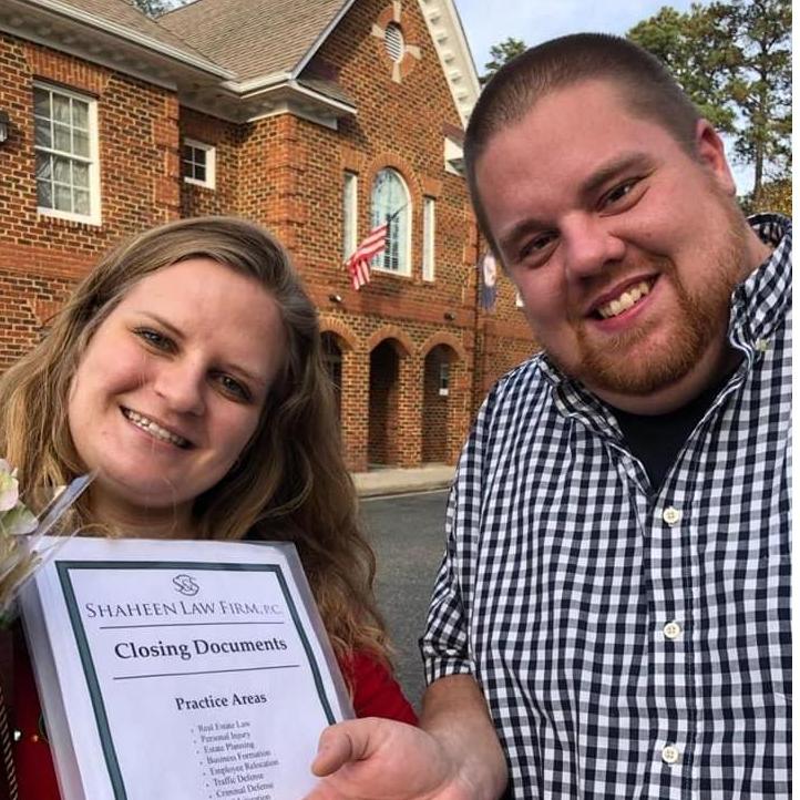 Proud new homeowners in December of 2018