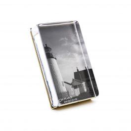 Brushed Gold Photo Block in a Gift Box, 4" x 6"