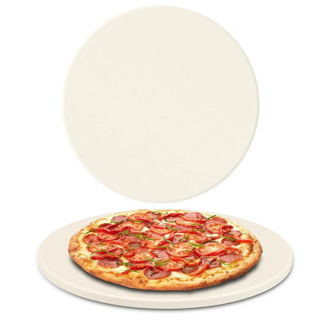 Pizza Stone - Baking Stone for aidpiza 12" Outdoor Pizza Ovens, Grills, Barbecues Round 12" Pizza Stone Perfect Oven Companion