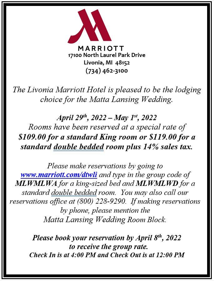 The Wedding Website of William Lansing and Anastasia Matta