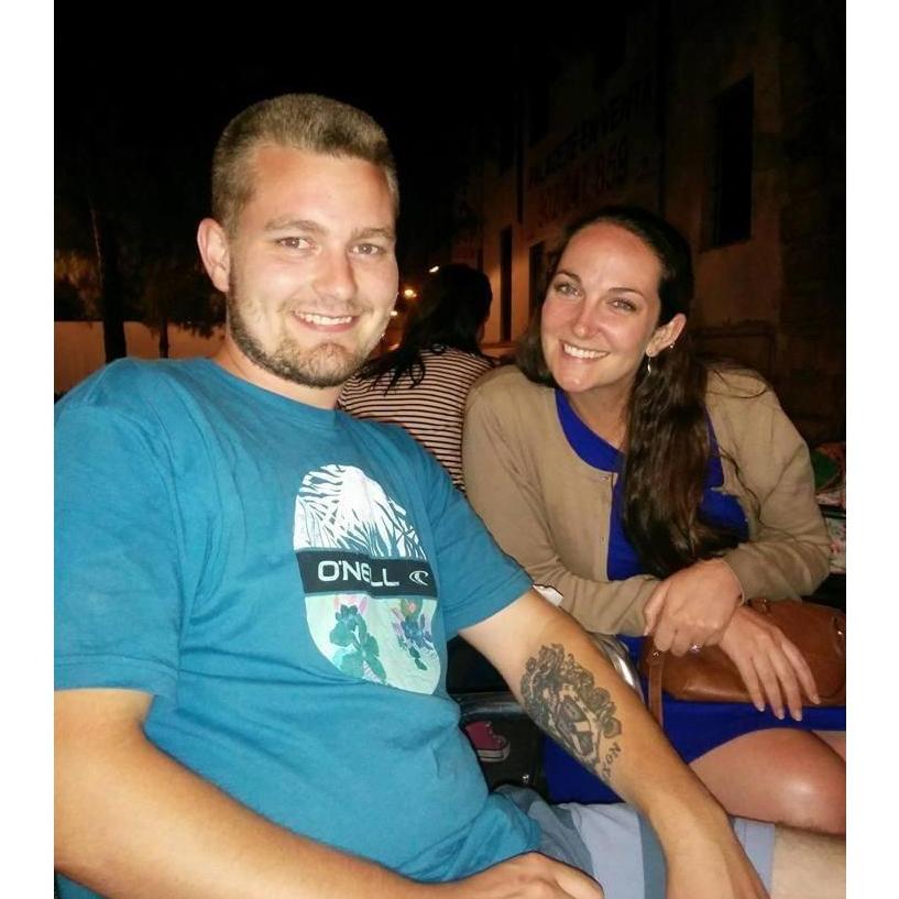Doug and my best friend Danielle enjoying tapas in Guadalajara Spain