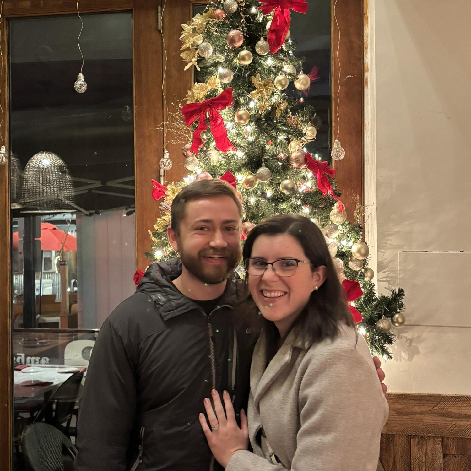 From our Engagement trip in DC! This was after one of the best meals we have ever had together.