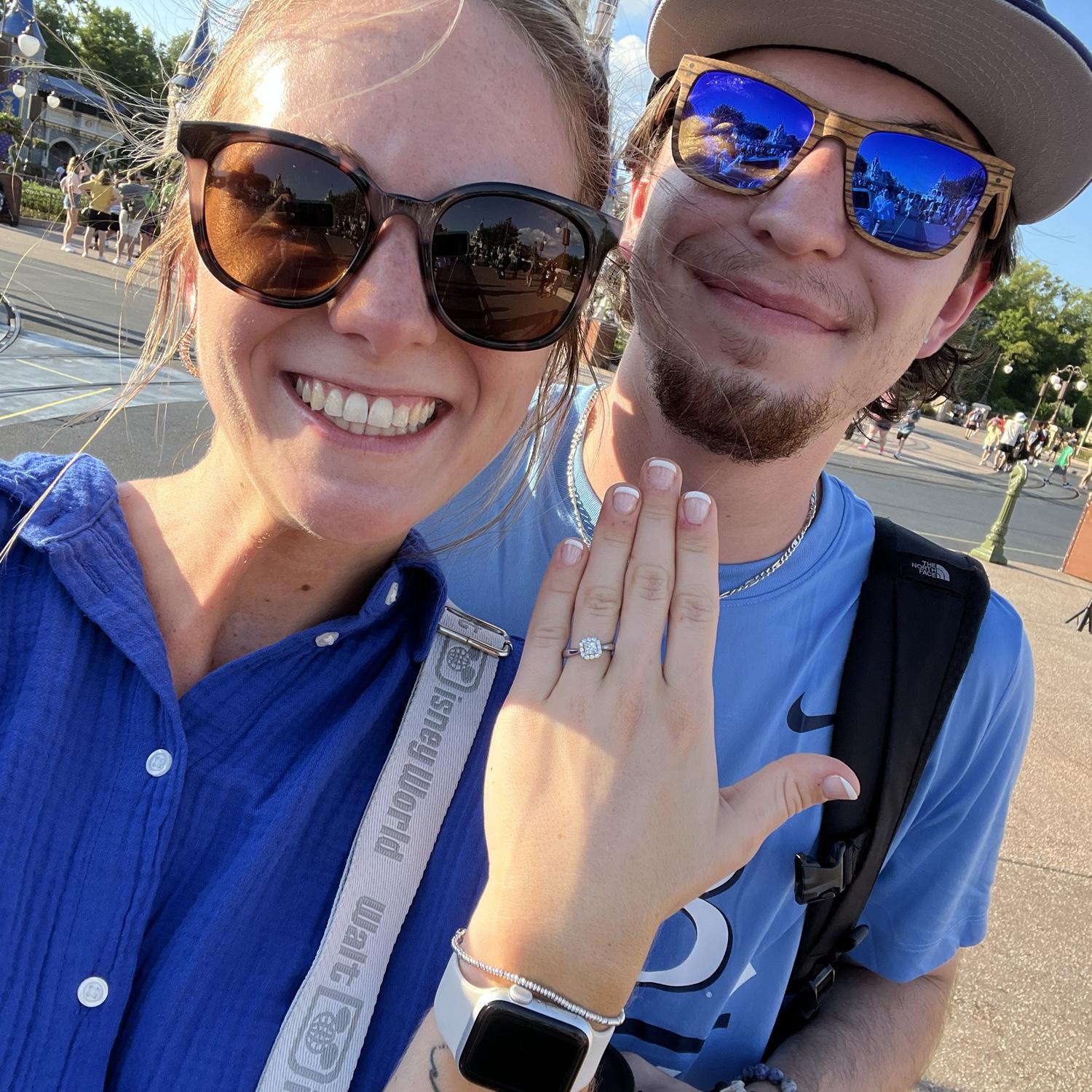 06/09/24: The day he proposed! We were at the Magic Kingdom in Disney World, and we were able to celebrate with both of our families! We were both so excited for this next step in our lives!