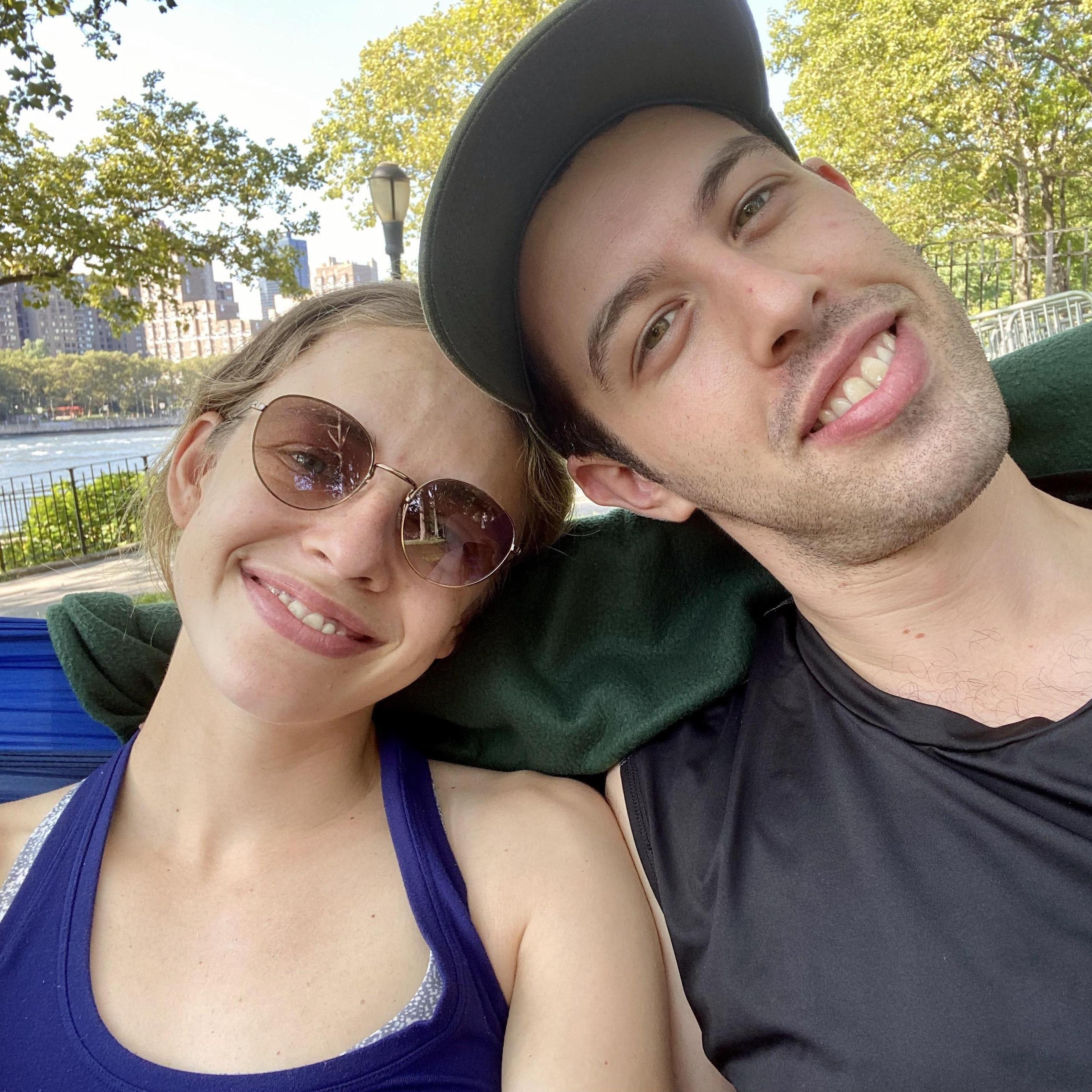 One of our favorite spots to sit in our hammock: Queensbridge Park.